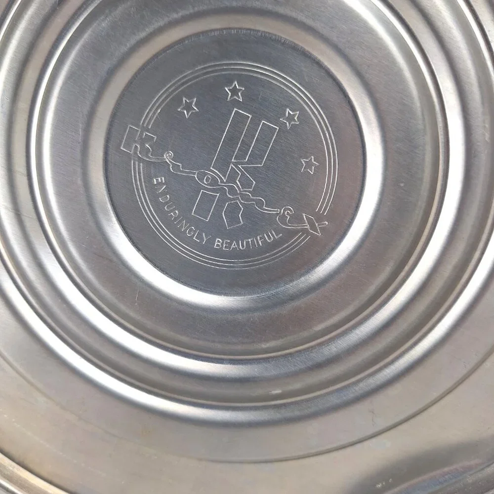 Vintage Kromex Ice Bucket Atomic Age Retro Aluminum 1950-60sClear Lucite Handle